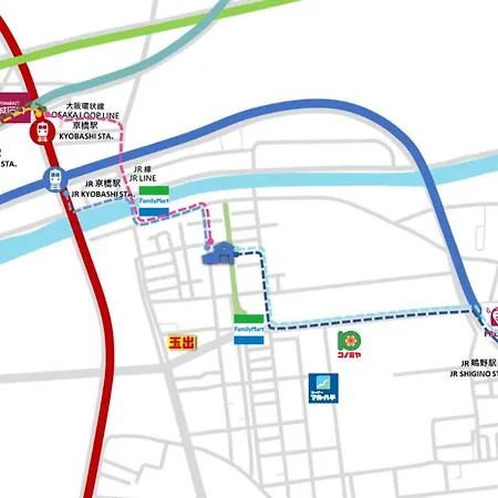 H2H Villa鴫野西 三層公寓【Jr京橋步行6分鐘】機場直達 容納6人3房1廳 自助入住 帶車位 大阪 外观 照片